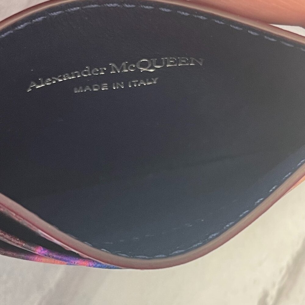 Alexander McQueen Solarized Flower Leather Card Case - NWOT - Picture 5 of 7